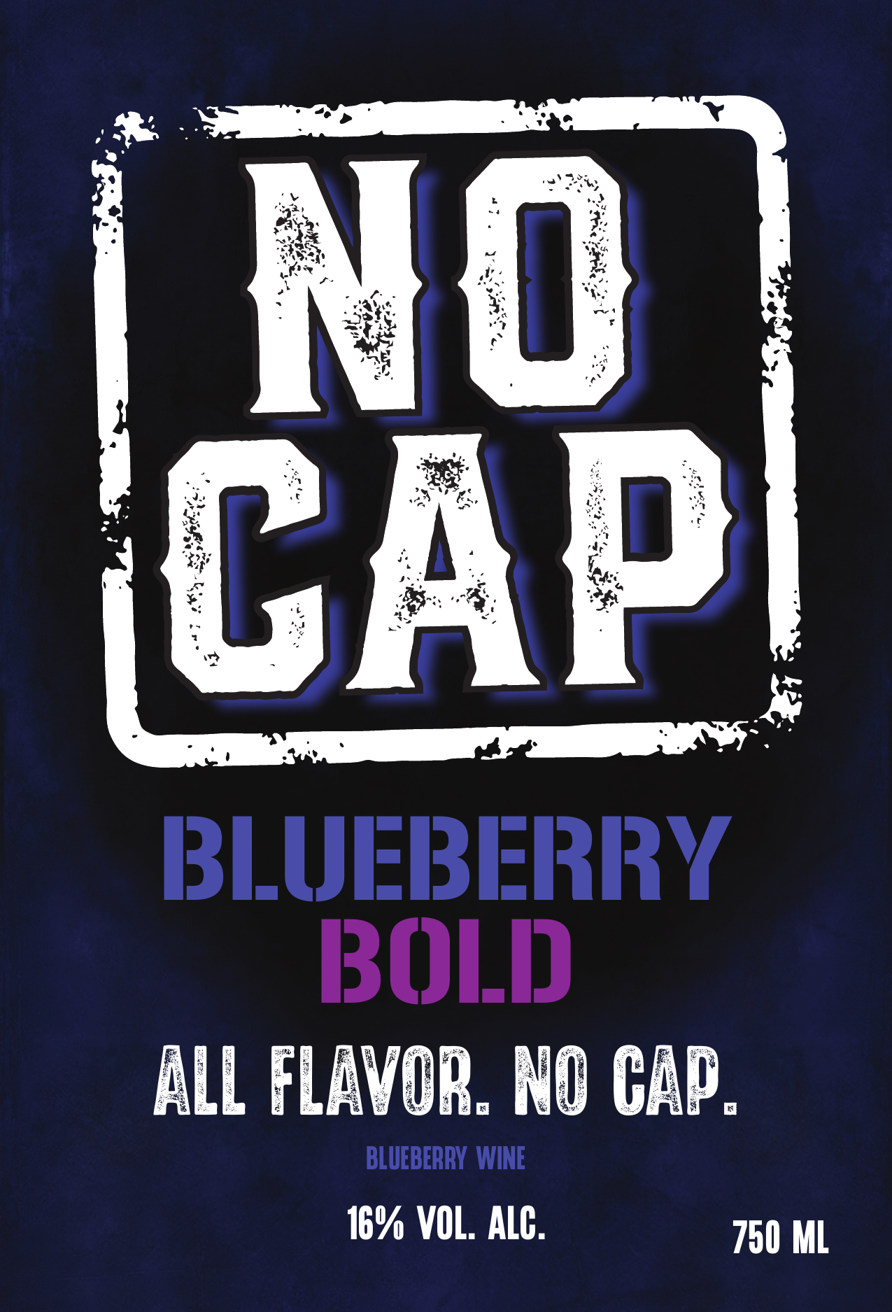 Blueberry Bold front label